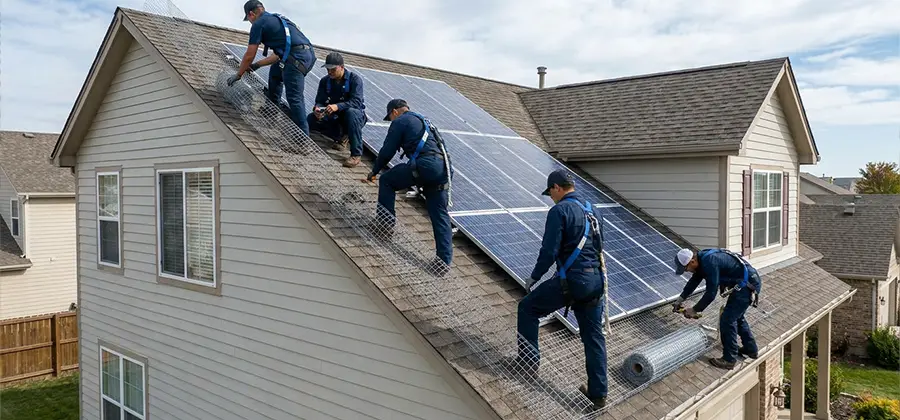 Pigeon Wire for Solar Panels in Bend